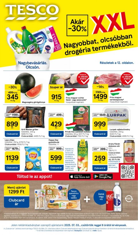 TESCO Hipermarket akciós újság