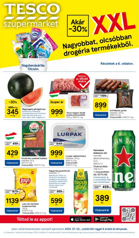 TESCO Szupermarket akciós újság