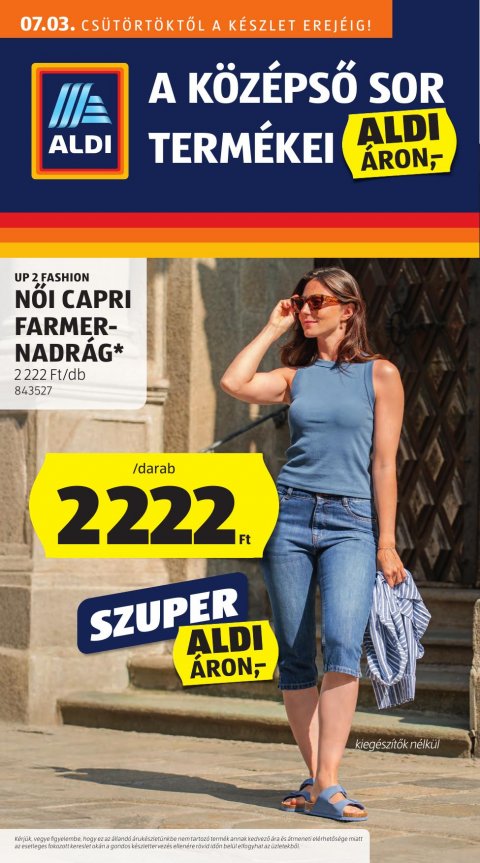 ALDI Középső sor akciós újság