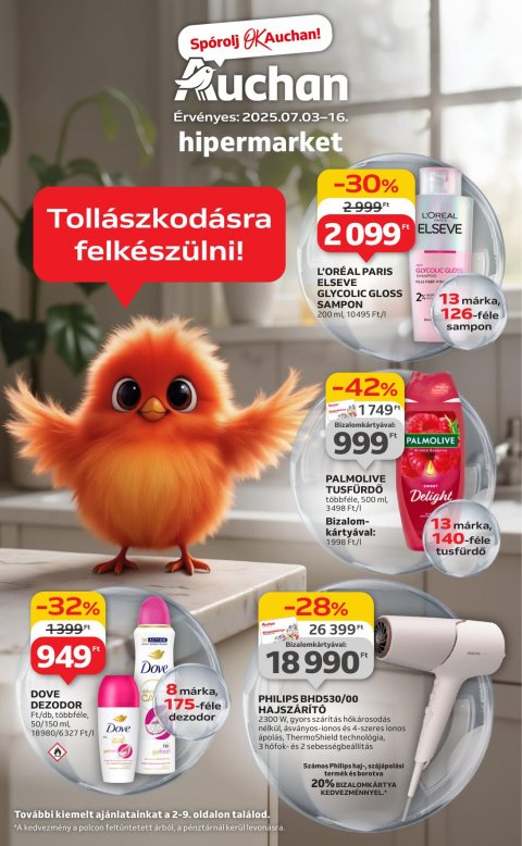AUCHAN Hipermarket Szépség ápolás akciós újság