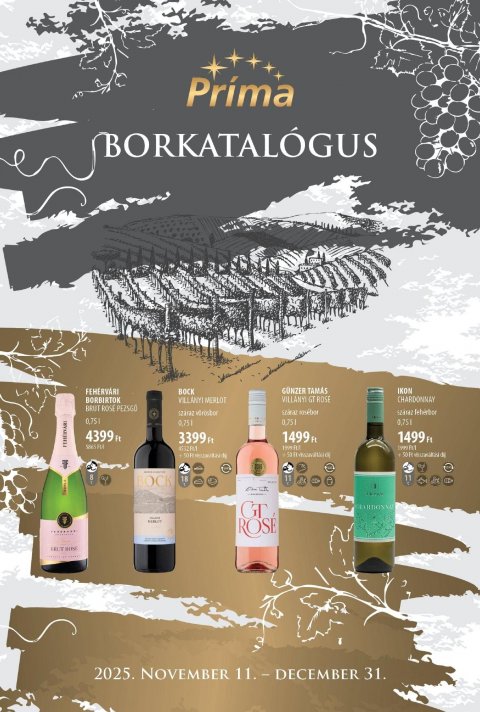 CBA Príma Borkatalógus akciós újság