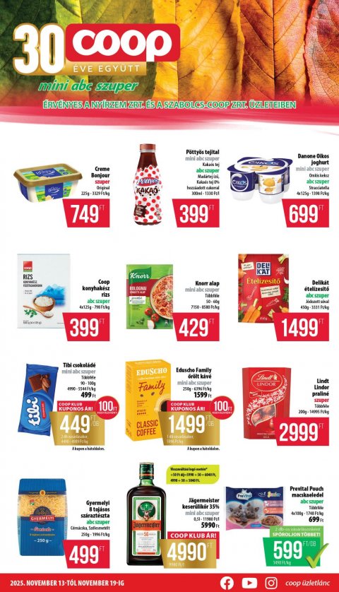 COOP Nyírzem akciós újság