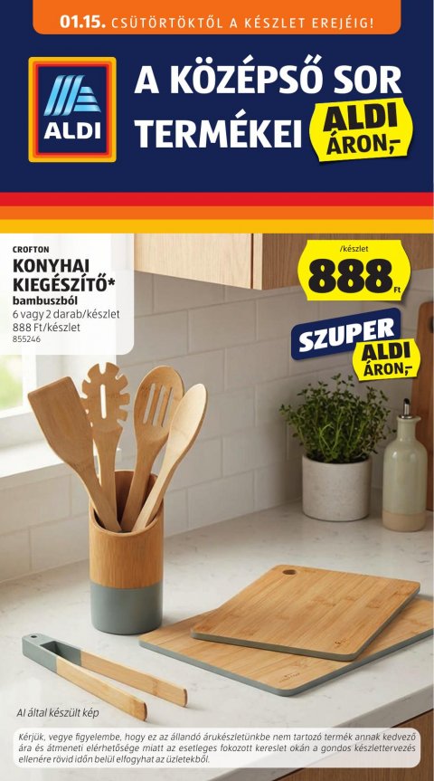 ALDI Középső sor akciós újság