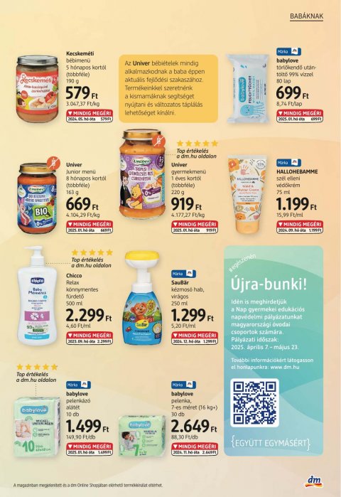DM DROGERIE MARKT Április