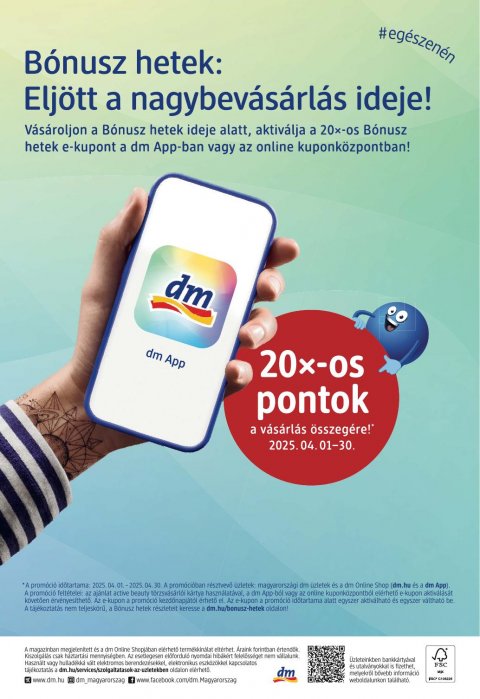 DM DROGERIE MARKT Április