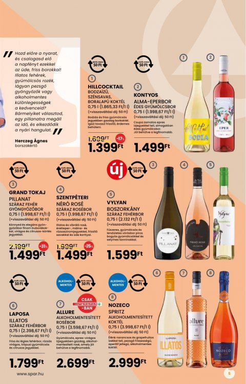 SPAR Bor tavasz katalógus akciós újság