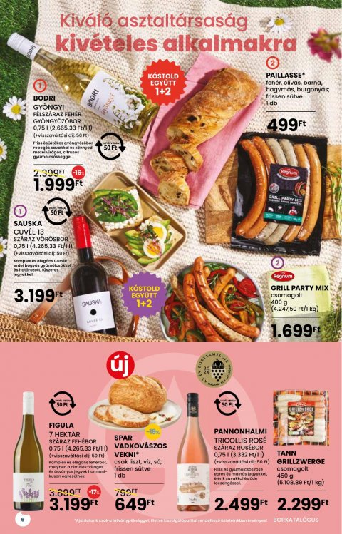 SPAR Bor tavasz katalógus akciós újság