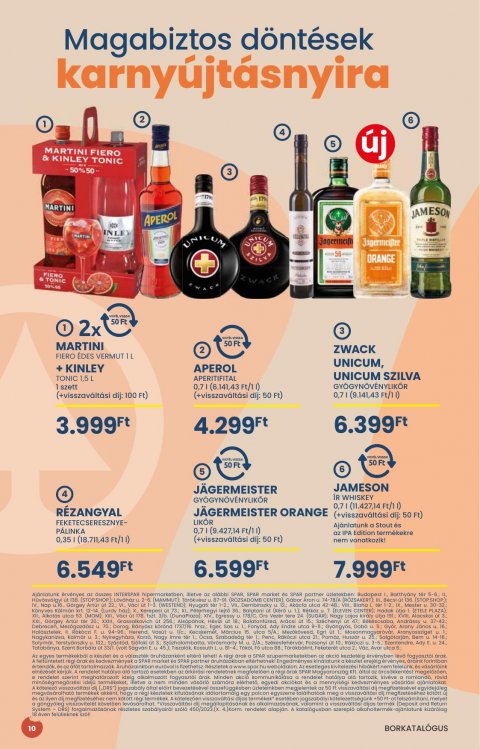 SPAR Bor tavasz katalógus akciós újság