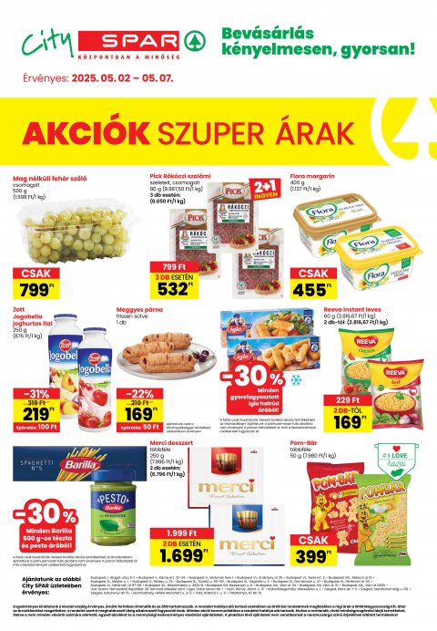 SPAR City akciós újság