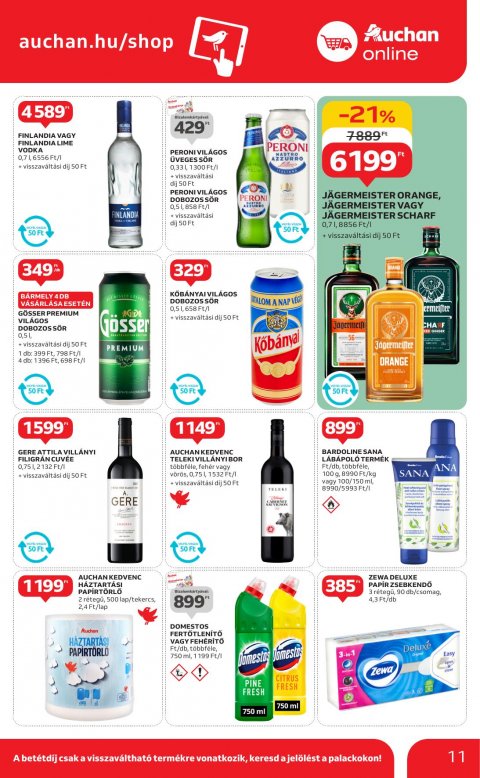 AUCHAN Szupermarket akciós újság