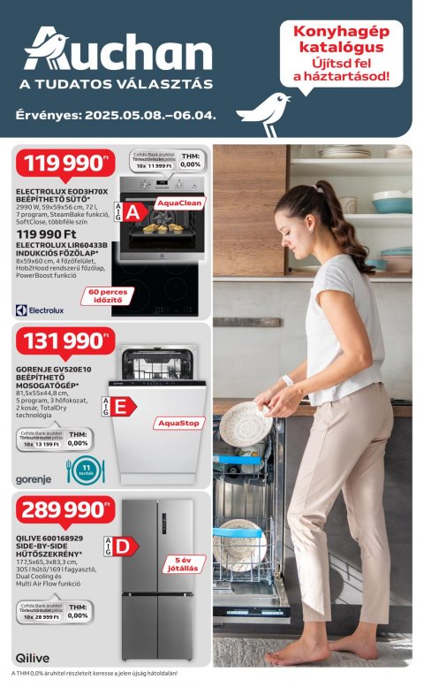 AUCHAN Hipermarket Beépíthető gépeink akciós újság