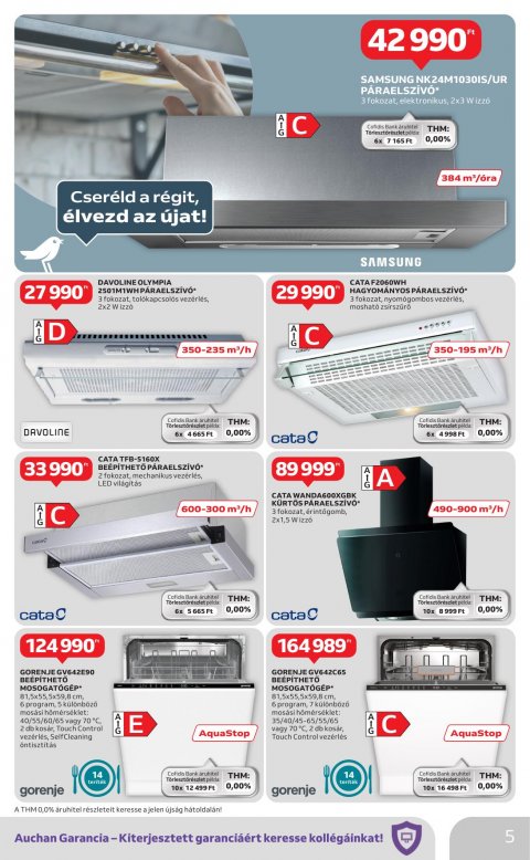 AUCHAN Hipermarket Beépíthető gépeink akciós újság