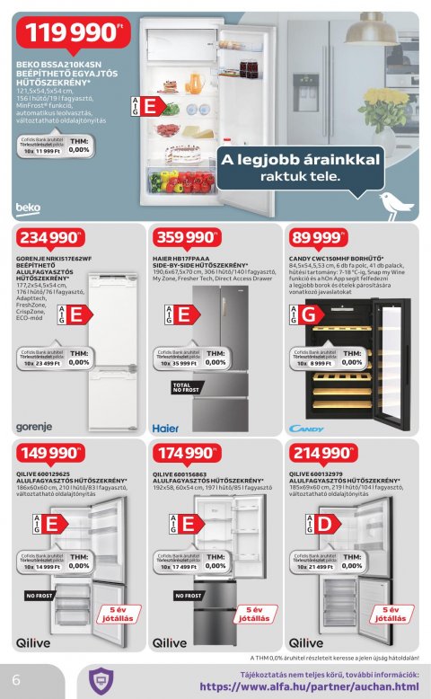 AUCHAN Hipermarket Beépíthető gépeink akciós újság