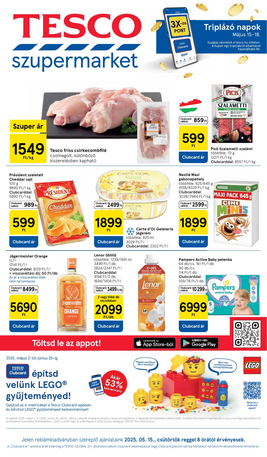 TESCO Szupermarket akciós újság od 15. 5. 2025 do 21. 5. 2025