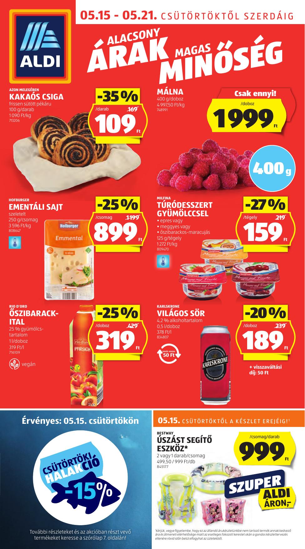 ALDI akciós újság od 15. 5. 2025 do 21. 5. 2025