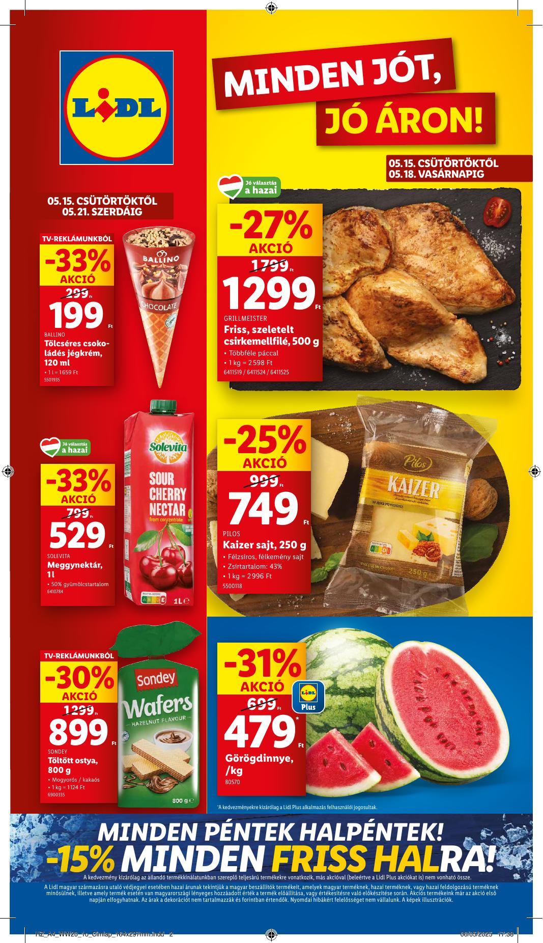 LIDL akciós újság od 15. 5. 2025 do 21. 5. 2025