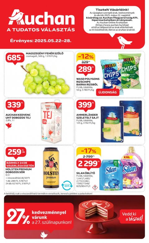 AUCHAN Hipermarket akciós újság od 22. 5. 2025 do 28. 5. 2025