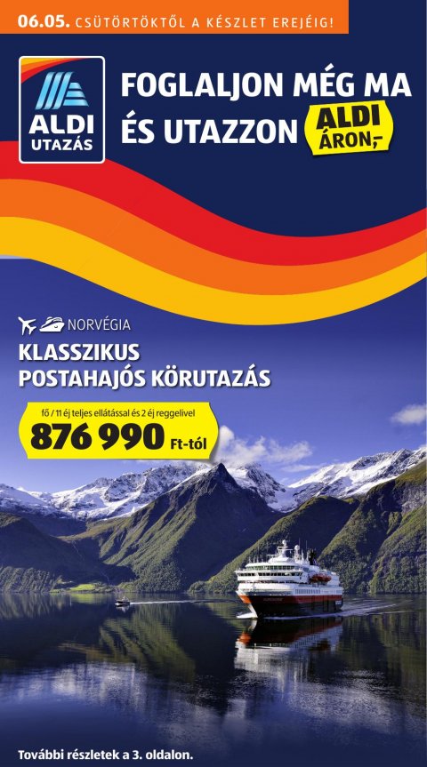 ALDI Utazás akciós újság od 5. 6. 2025 do 5. 6. 2025