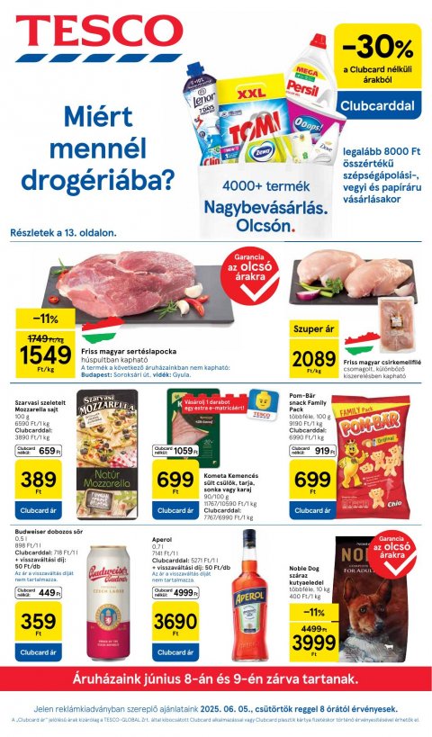 TESCO Hipermarket akciós újság od 5. 6. 2025 do 11. 6. 2025