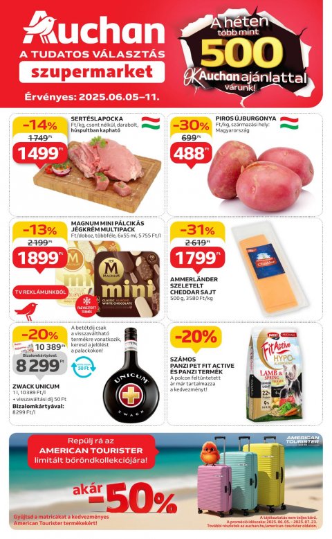 AUCHAN Szupermarket akciós újság od 5. 6. 2025 do 11. 6. 2025