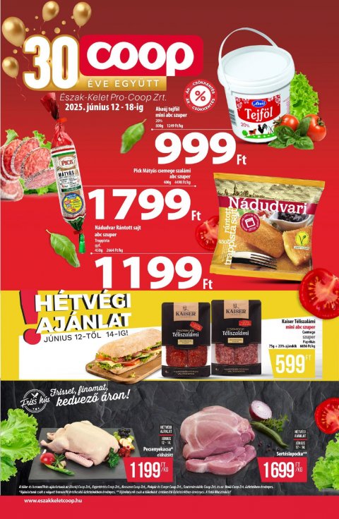 COOP Észak-Kelet akciós újság od 11. 6. 2025 do 18. 6. 2025