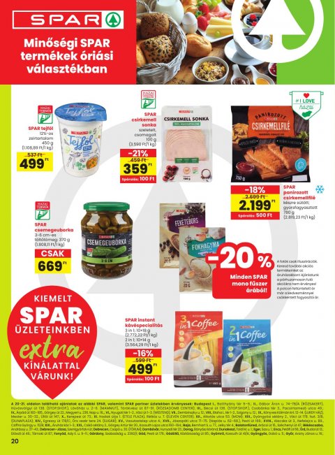 SPAR Extra akciós újság