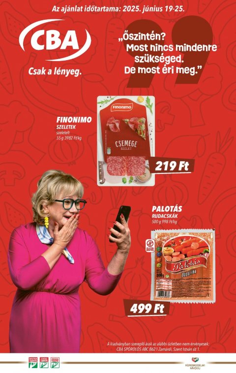 CBA akciós újság