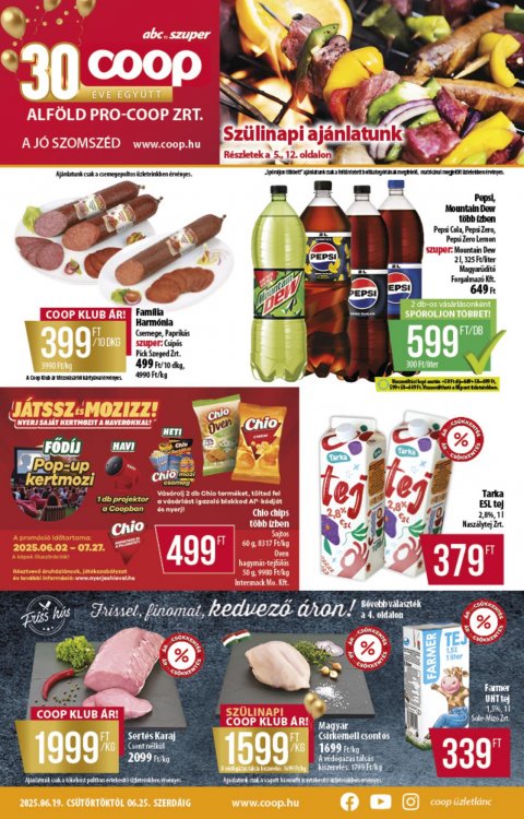 COOP Alföld akciós újság