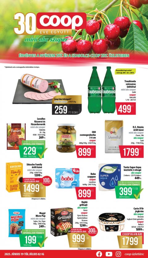 COOP Nyírzem akciós újság