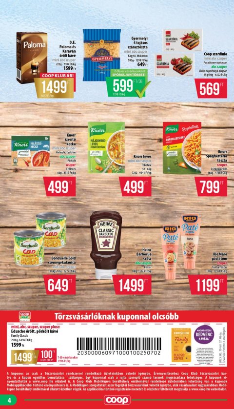 COOP Nyírzem akciós újság