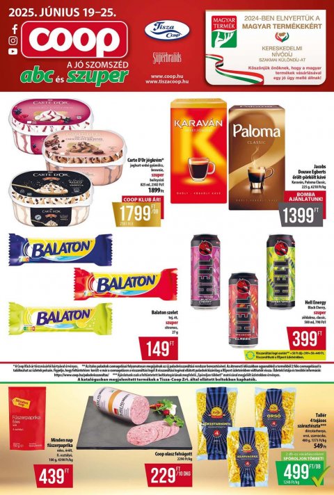 COOP Tisza akciós újság