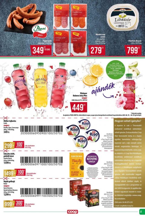 COOP Tisza akciós újság