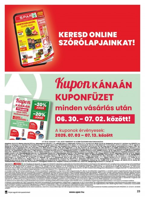 SPAR akciós újság