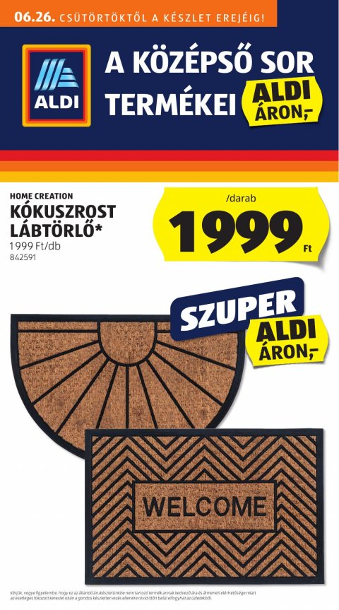 ALDI Középső sor akciós újság od 26. 6. 2025 do 26. 6. 2025