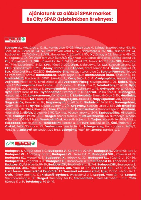 SPAR Market és City Spar akciós újság