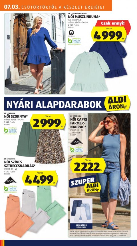 ALDI Középső sor akciós újság