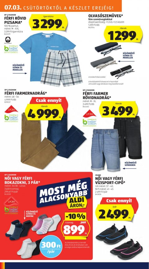 ALDI Középső sor akciós újság