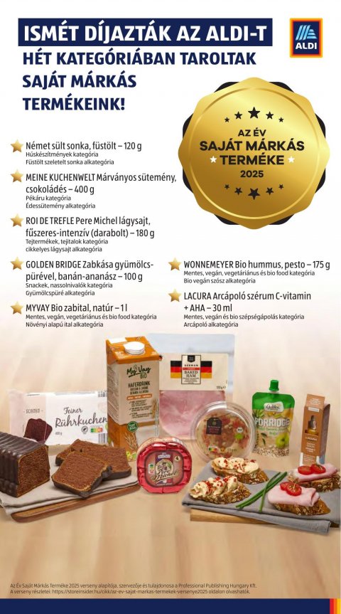 ALDI Középső sor akciós újság