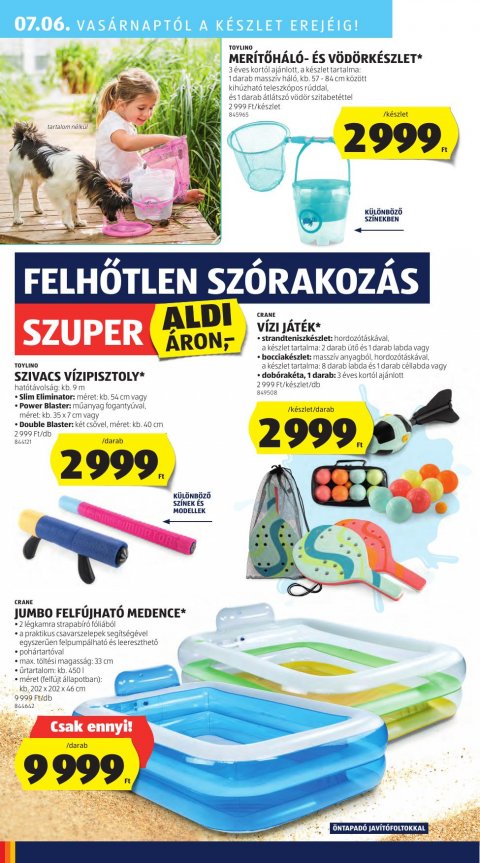 ALDI Középső sor akciós újság