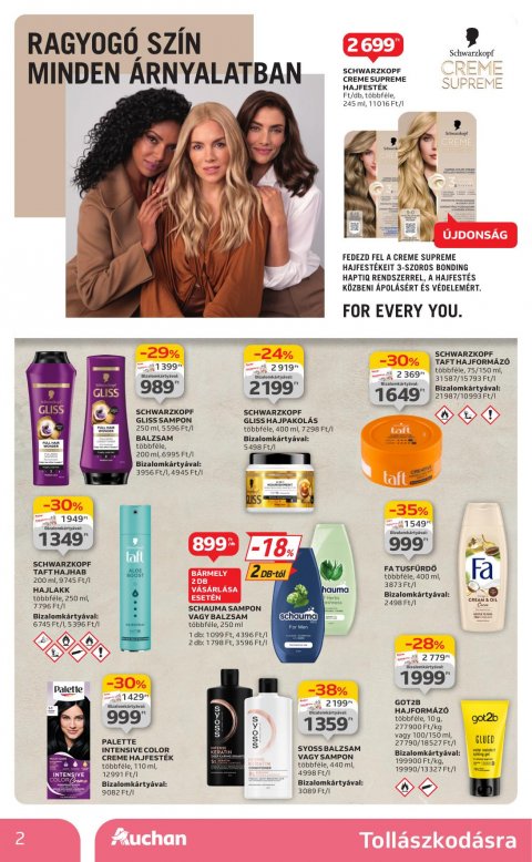AUCHAN Hipermarket Szépség ápolás akciós újság