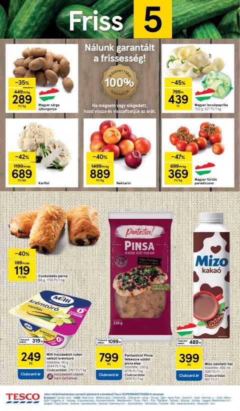 TESCO Szupermarket akciós újság