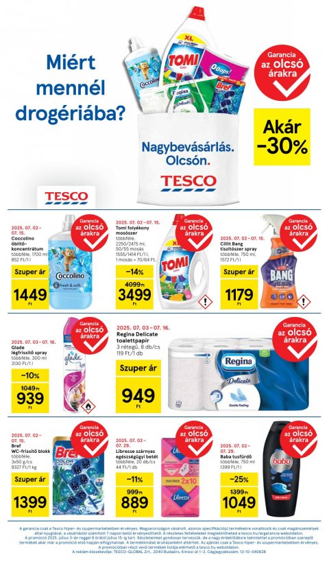 TESCO Szupermarket akciós újság