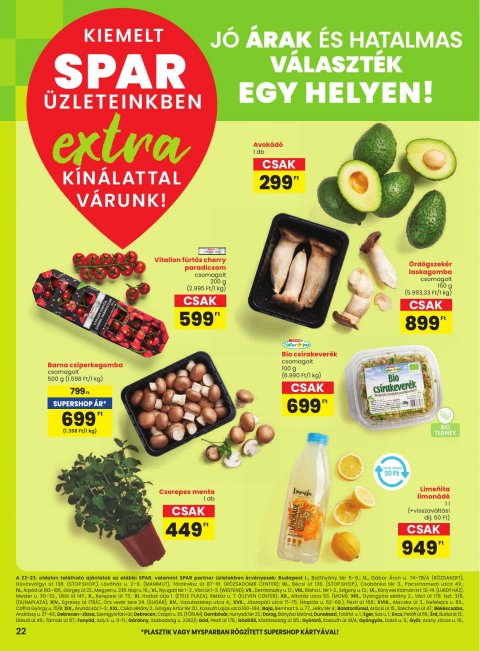 SPAR Extra akciós újság