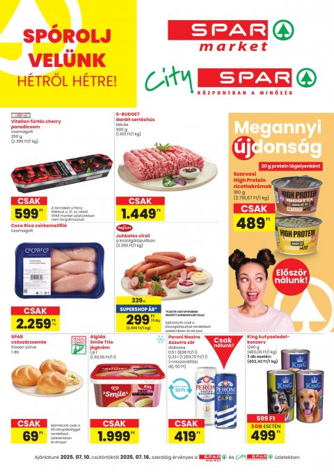 SPAR Market és City Spar akciós újság od 10. 7. 2025 do 16. 7. 2025