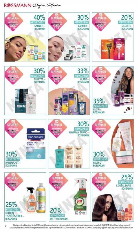 ROSSMANN Glamour napok akciós újság