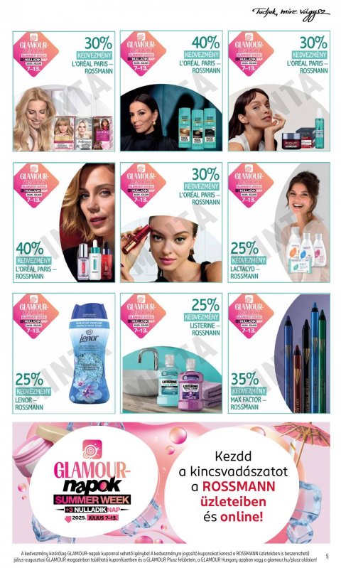 ROSSMANN Glamour napok akciós újság