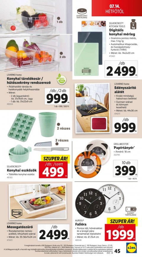 LIDL akciós újság
