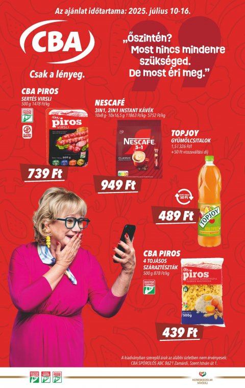 CBA akciós újság