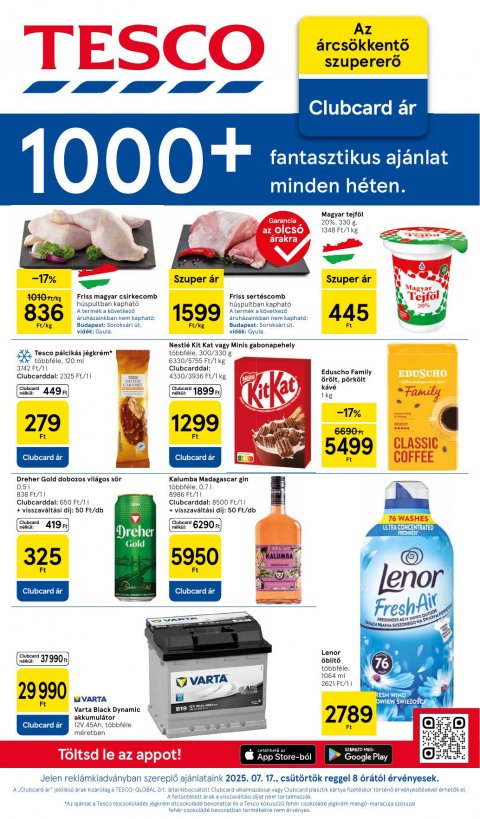 TESCO Hipermarket akciós újság od 17. 7. 2025 do 23. 7. 2025