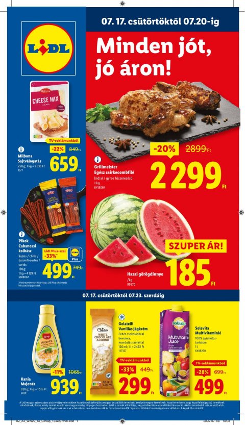 LIDL akciós újság od 17. 7. 2025 do 23. 7. 2025